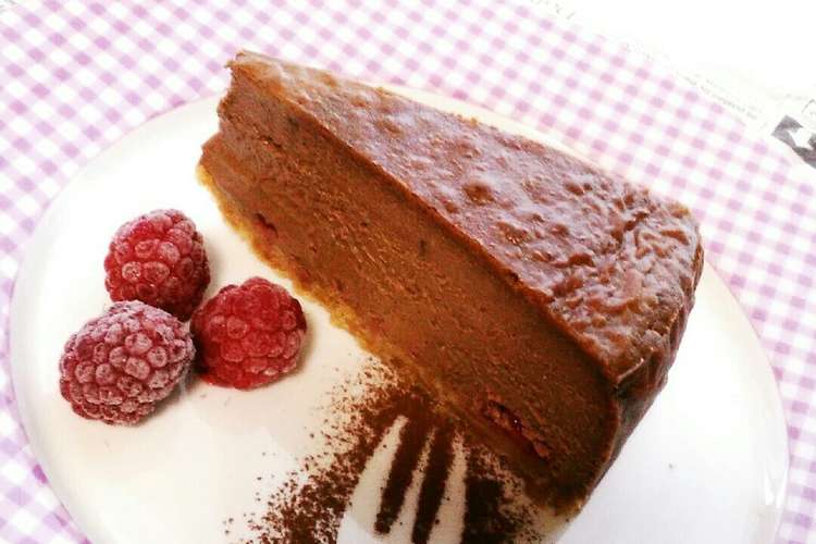 濃厚でとろけるベイクドチョコチーズケーキ レシピ 作り方 By ナナのママ クックパッド