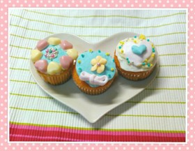 マシュマロフォンダン〜カップケーキ☆デコ