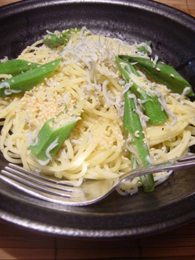 ☆オクラとシラスのパスタ☆
