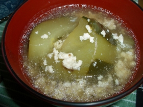 ほっこり和食☆青うりの鶏そぼろ煮