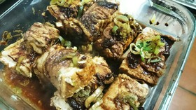 糖質オフ 簡単 厚揚げ豚肉巻き
