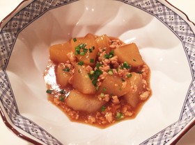 大根と鷄ひき肉の甘辛中華煮