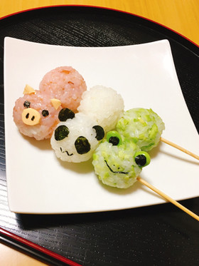 三色団子 おにぎり♡お花見やひな祭りに