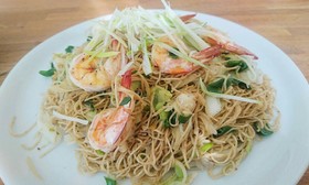 あっさりヘルシー海老焼きそば