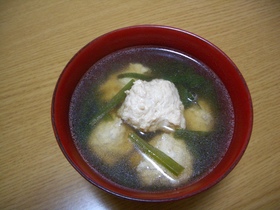簡単☆ニラ・鶏だんご汁