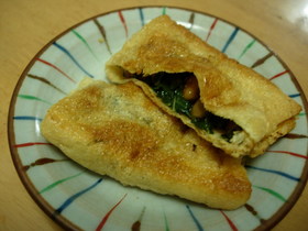 油揚げのネバネバはさみ焼き
