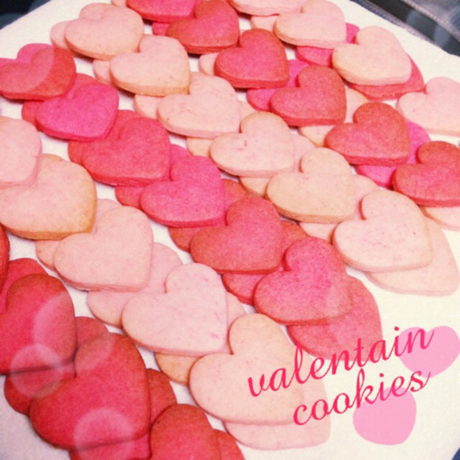 ハートのバレンタインクッキー♡の画像
