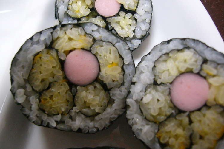 お花の巻き寿司 キャラ弁 レシピ 作り方 By はなむん クックパッド 簡単おいしいみんなのレシピが370万品