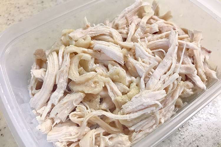 作り置き レンジで簡単 しっとり蒸し鶏 レシピ 作り方 By 梅ちゃん 娘たちへ クックパッド