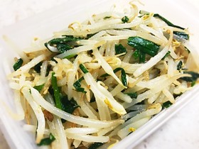 【作り置き】簡単 もやしとニラのナムル
