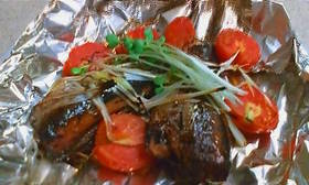 いわしの缶詰のホイル焼き