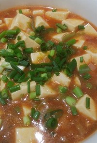 余った魚介系つけ麺のタレで作る麻婆豆腐