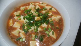 余った魚介系つけ麺のタレで作る麻婆豆腐