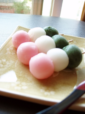 ミニ!レンジで三色団子