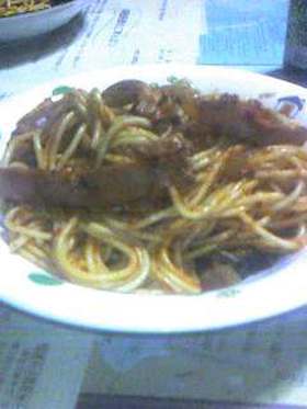 イカとナスのトマトパスタ
