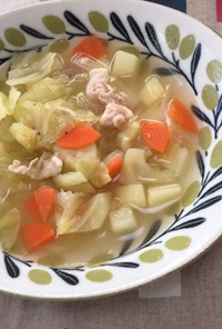 食べる野菜スープ！和風柚子胡椒風味