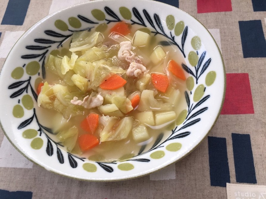 食べる野菜スープ！和風柚子胡椒風味の画像