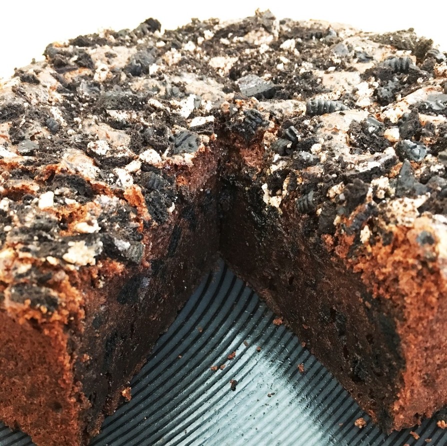砂糖なしオレオinチョコレートケーキの画像