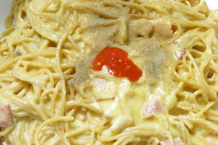 手抜き簡単チーズソースの濃厚カルボナーラ レシピ 作り方 By 火水流整体術院 クックパッド 簡単おいしいみんなのレシピが366万品