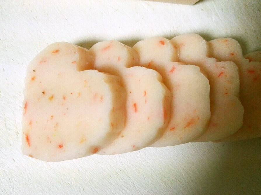 ♡型のエビ餅の画像