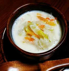 春雨入り☆ほっこり豆乳スープ