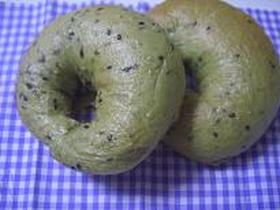 抹茶ごまベーグル.。o○