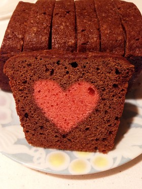 ハートのパウンドケーキ