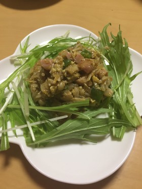 えのきともやしでインドネシア風チャーハン