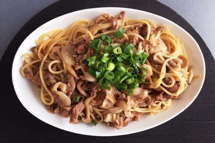 簡単 男飯 しめじの和風豚生姜焼きパスタ レシピ 作り方 By クックタグ クックパッド