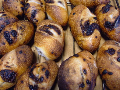 チョコとマーマレードのパン・・天然酵母の写真