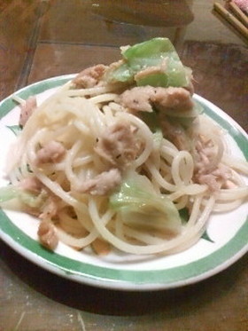 (・o・)ツナとキャベツのスパゲッティ