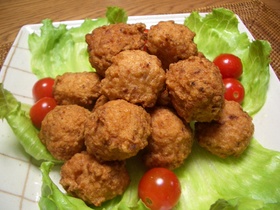 粒々蓮根が入ったイカ団子