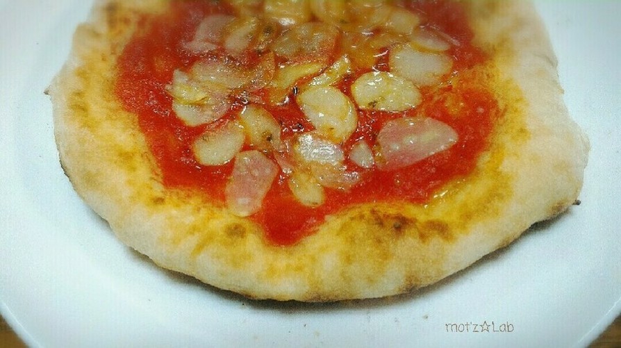 魚焼きグリルで手作りピザ☆マリナーラの画像