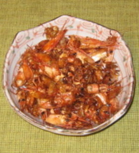 甘エビの出し殻の唐揚げ