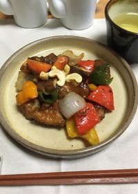 彩り酢豚