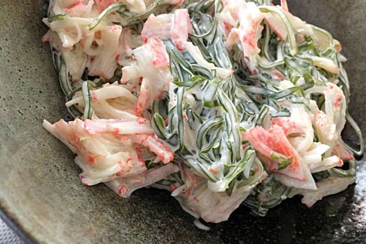 調味料2つ 細切り昆布のカニカマサラダ レシピ 作り方 By マカロンkiyo クックパッド 簡単おいしいみんなのレシピが360万品
