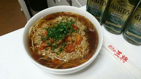 ピリ辛☆醤油ラーメンで肉そば!!