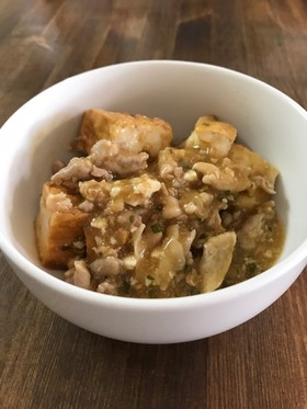 麻婆豆腐の素で♡超簡単かさまし厚揚げ♡