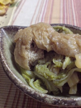 白菜と油揚げの生姜煮