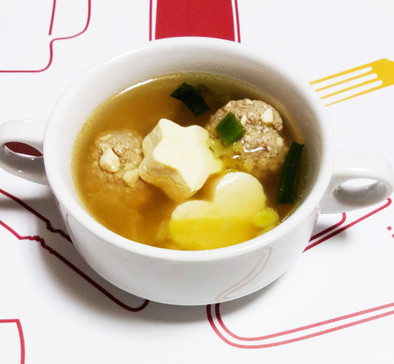 豆腐ぼーる入り洋風スープの写真