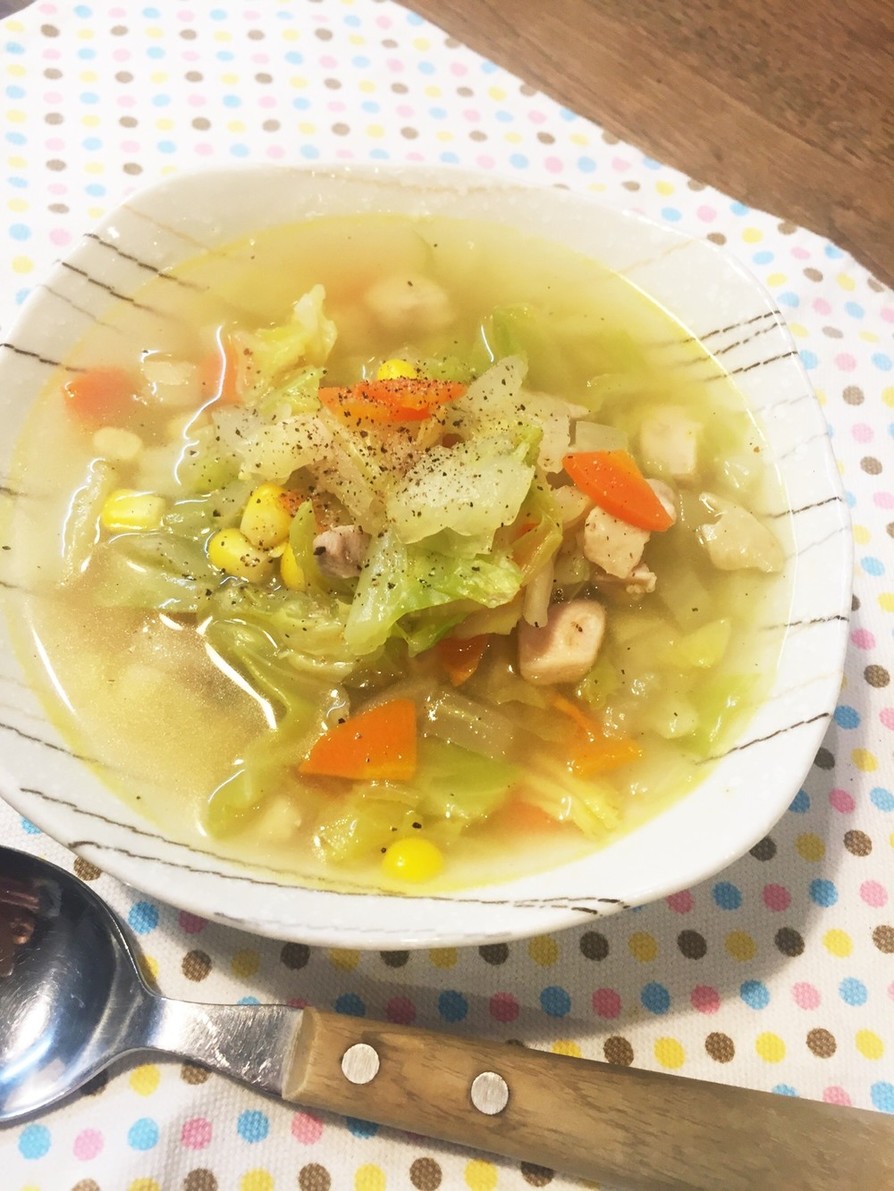 ビタミンカラーの食べる優しいスープ♡の画像