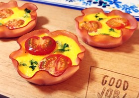 お弁当に★簡単エッグハムカップ