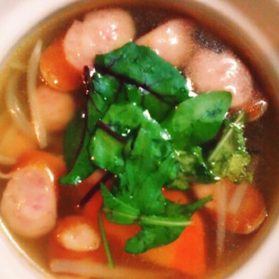ソーセージ野菜スープの写真
