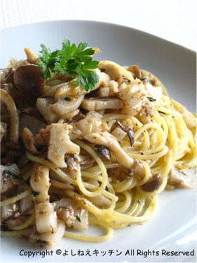 レンコン秋パスタ