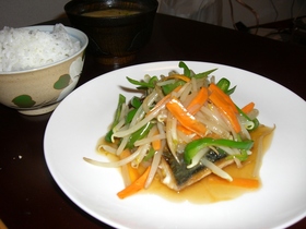 野菜たっぷり♪さばのあんかけ