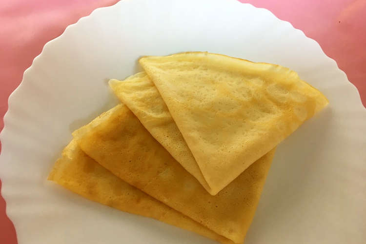簡単 すぐ焼けるもちもちクレープ生地 レシピ 作り方 By はしごしゃ クックパッド 簡単おいしいみんなのレシピが355万品