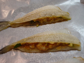 ☆オーブンで♪キスのネギ味噌挟み焼き