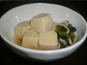 ☆簡単☆高野豆腐と鶏挽肉の煮物