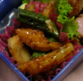 お弁当に ★ ちくわとオクラの照焼き