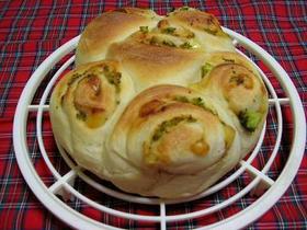 基本のパン生地で味噌マヨチーズちぎりパン
